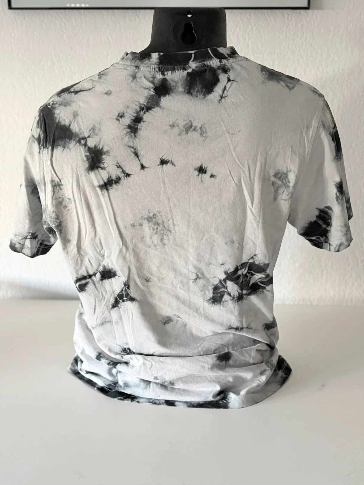 T-shirt Umbro Style Streetwear Vintage – Maat XS – Tie-Dye Grijs & Zwart – photo 7